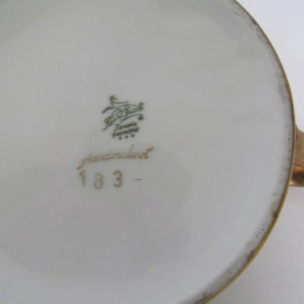 Romantic Gifts Extra Large Tea Cup and Saucer Hand Painted Bavaria Germany Gift - Picture 5 of 5